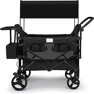 VOOI Stroller Wagon 4 Seater, Wagon for Kids, Collapsible W4 Stroller with Seats with