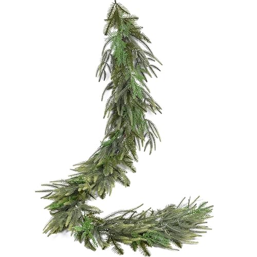 6ft Norfolk Pine Garland Christmas Decoration, Artificail Greengery Garlands Christmas