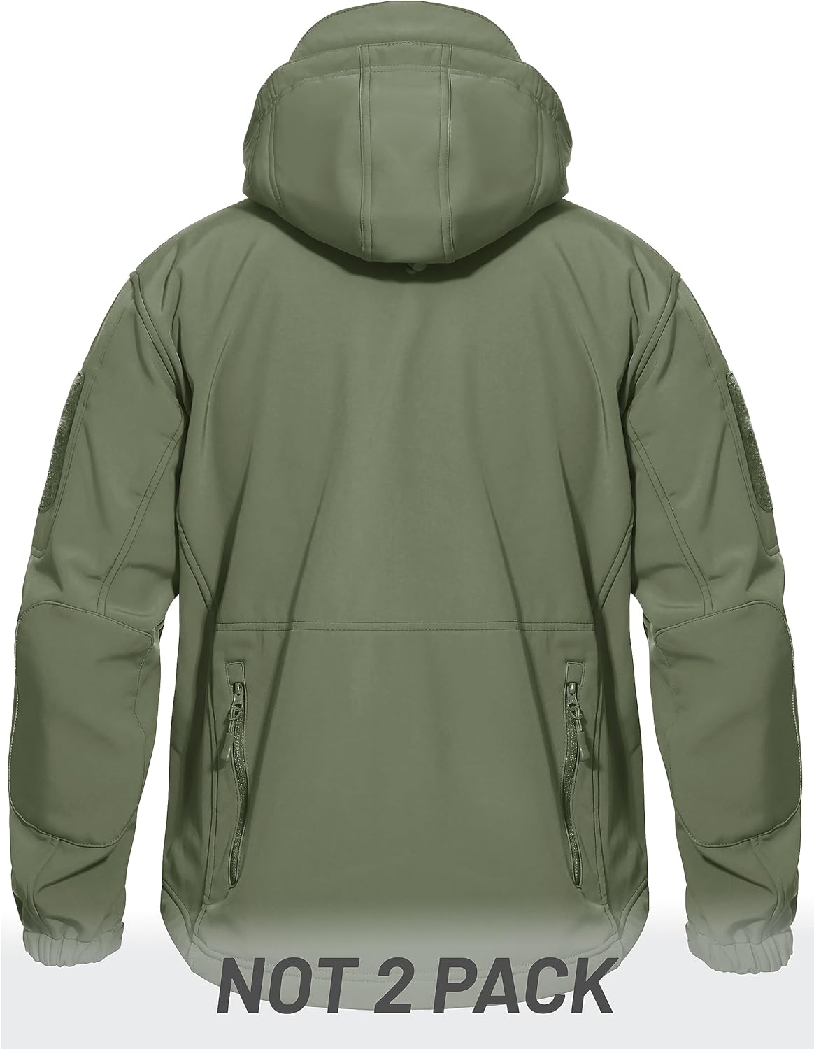 TACVASEN Men's Fleece Lined Tactical Jacket Waterproof Military Hoodie Winter Softshell Jacket Rain Coat Warm Hiking Hunting - Image 6