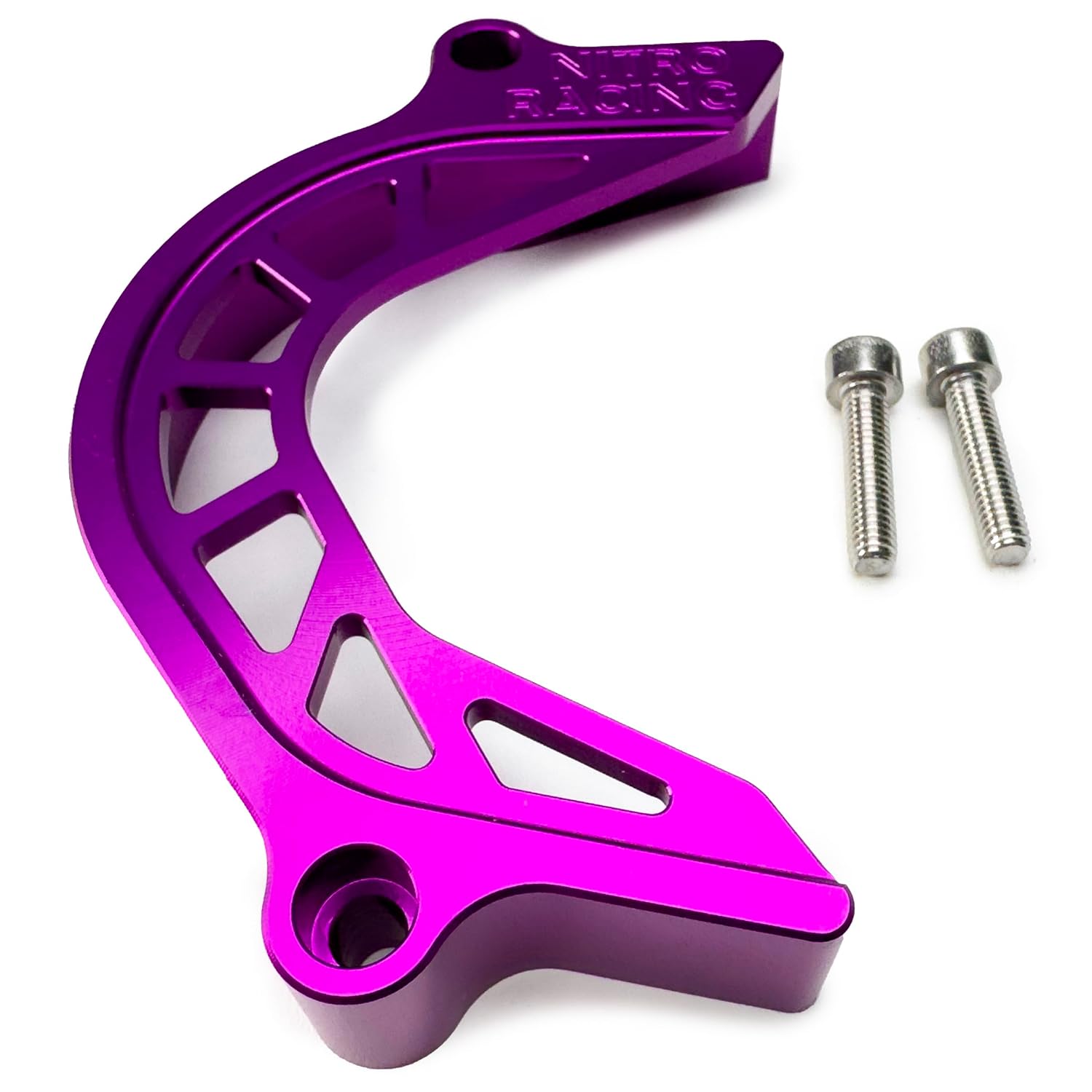Nitro Racing Parts (NRP) Pit Bike Billet Chain Guard Compatible with Honda CRF110 (Raw)