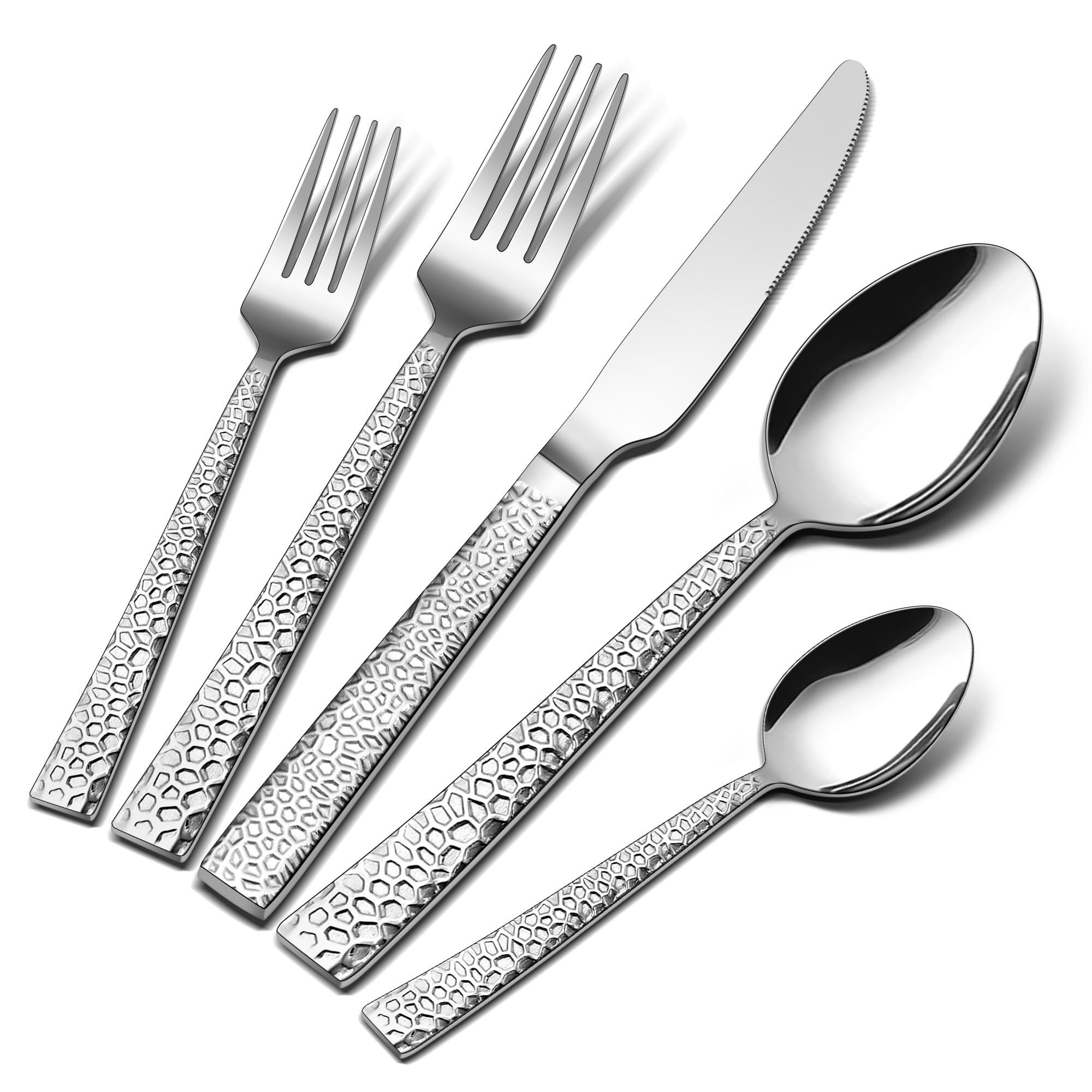 TEAMFAR Besteck Set, 30-teilig Edelstahl poliert Besteckset für 6 Personen