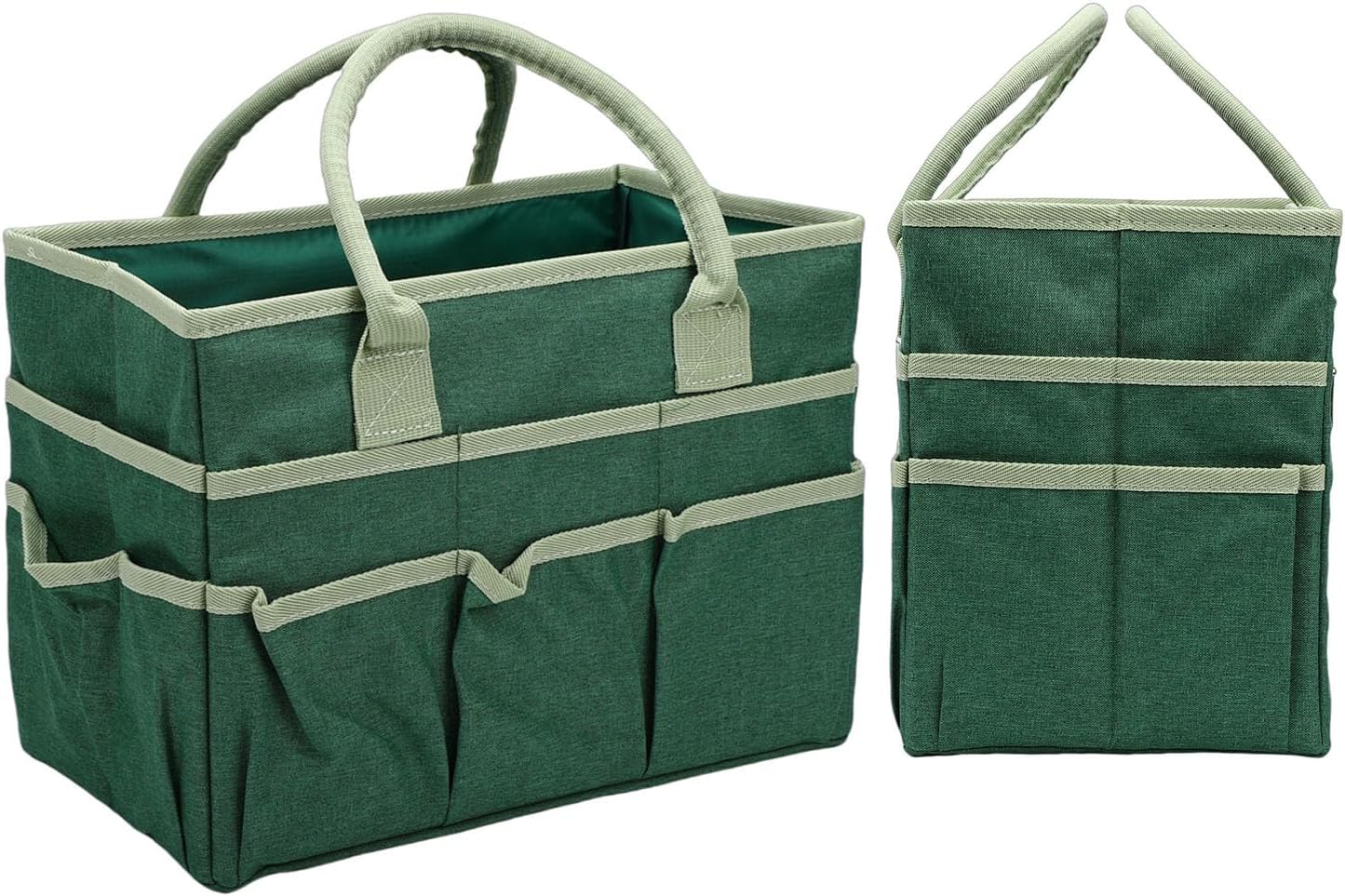 Yosoo Craft Bag, 10 Pockets Oxford Fabric Arts and Crafts Storage Tote with Water Resist Technology, for Sewing Gardening Teacher Tool (Green)