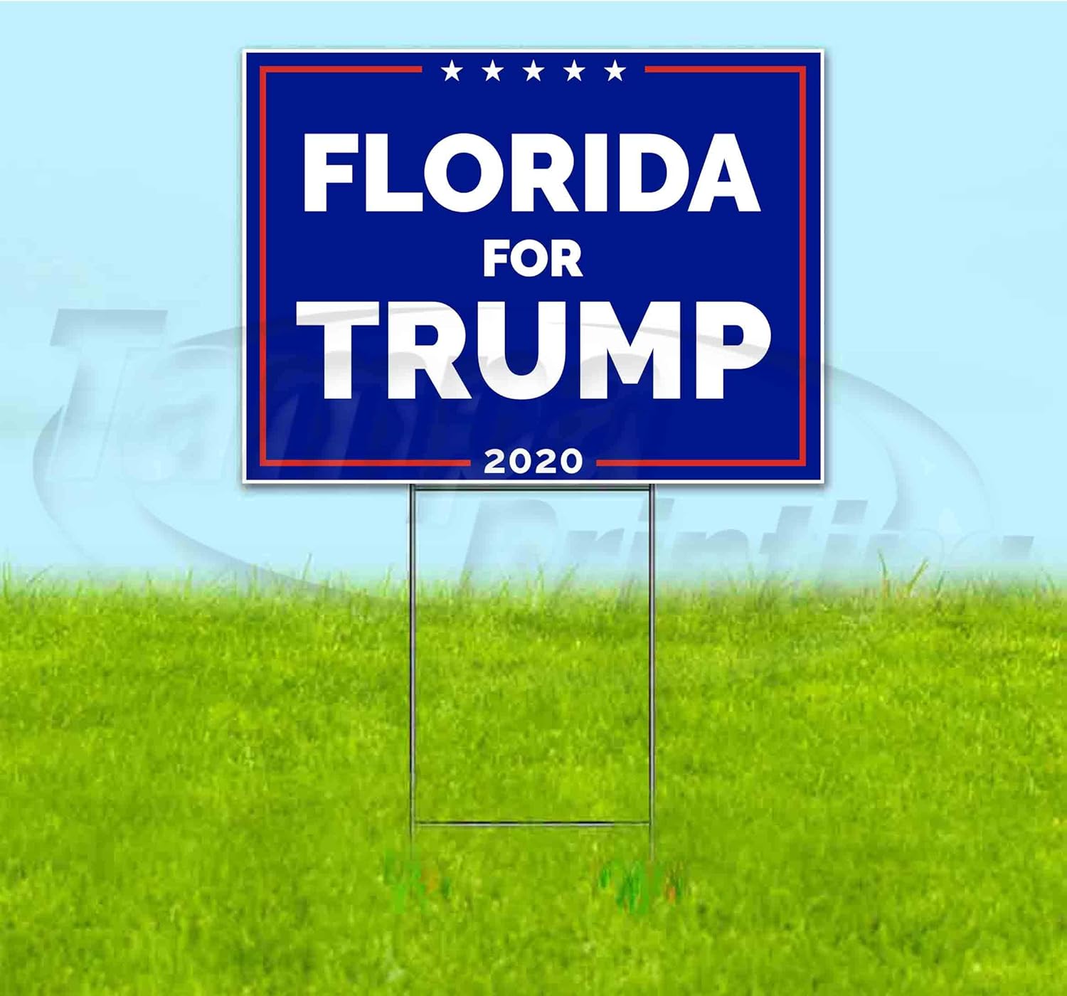 Florida for Trump (18" X 24") Yard Sign, Quantity Discounts, Multi-Packs, Includes Metal Step Stake, Bandit Sign