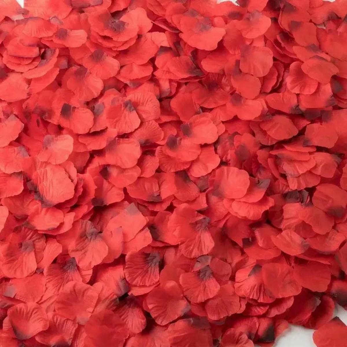 Symuluje płatki róż jedwabnych Sztuczny jedwab płatki róż Multi 100-10000 szt. Walentynki wesele romantyczny wystrój(Red,10000PCS (100Pack))