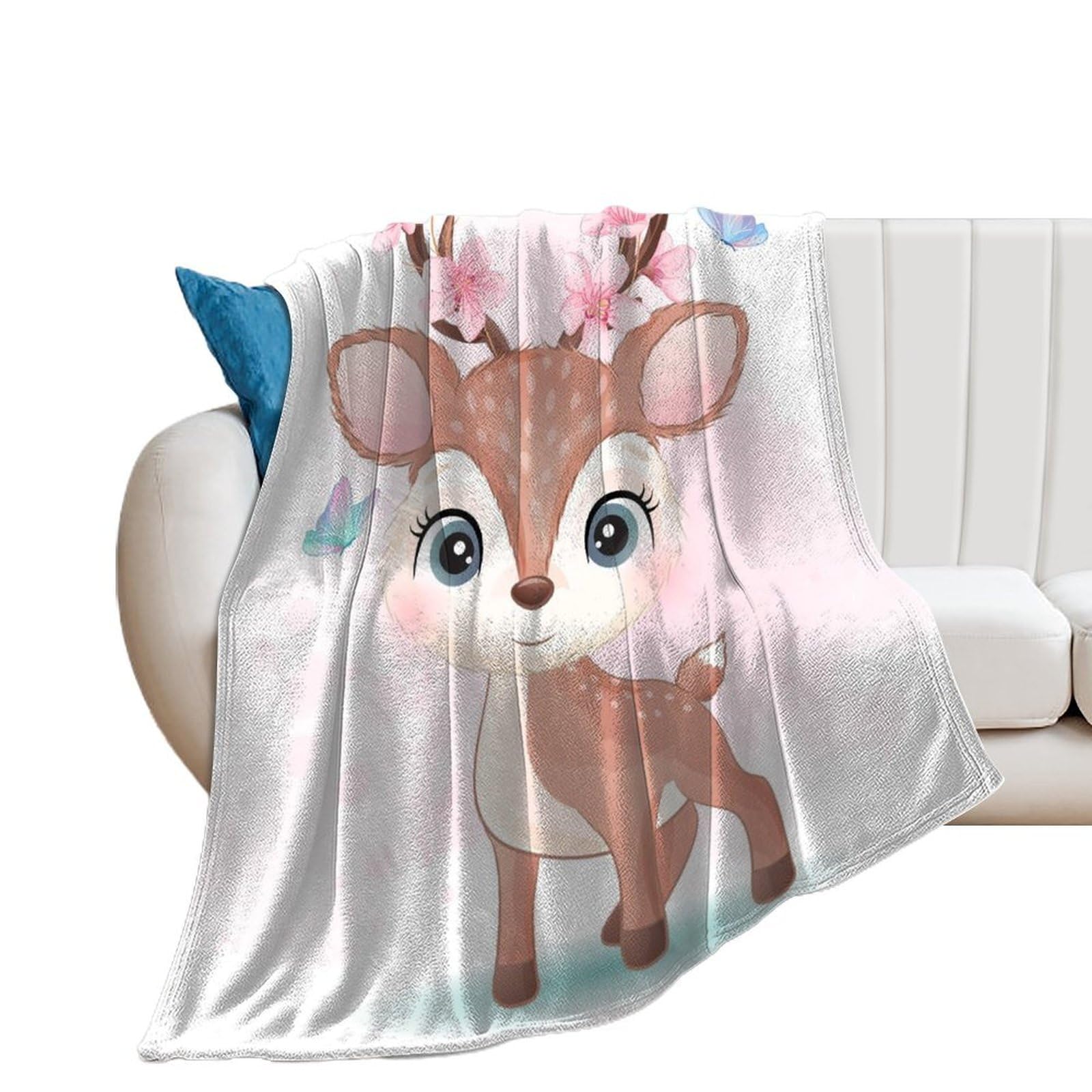 Couverture polaire cerf anti-froid pour réchauffer votre canapé et lit