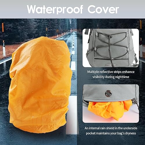 Miniatura 5 de Wolt Mochila de hidratación de 18 L para senderismo, mochila de agua con bolsa de agua de 2 L para hombres y mujeres, paquete de hidratación para