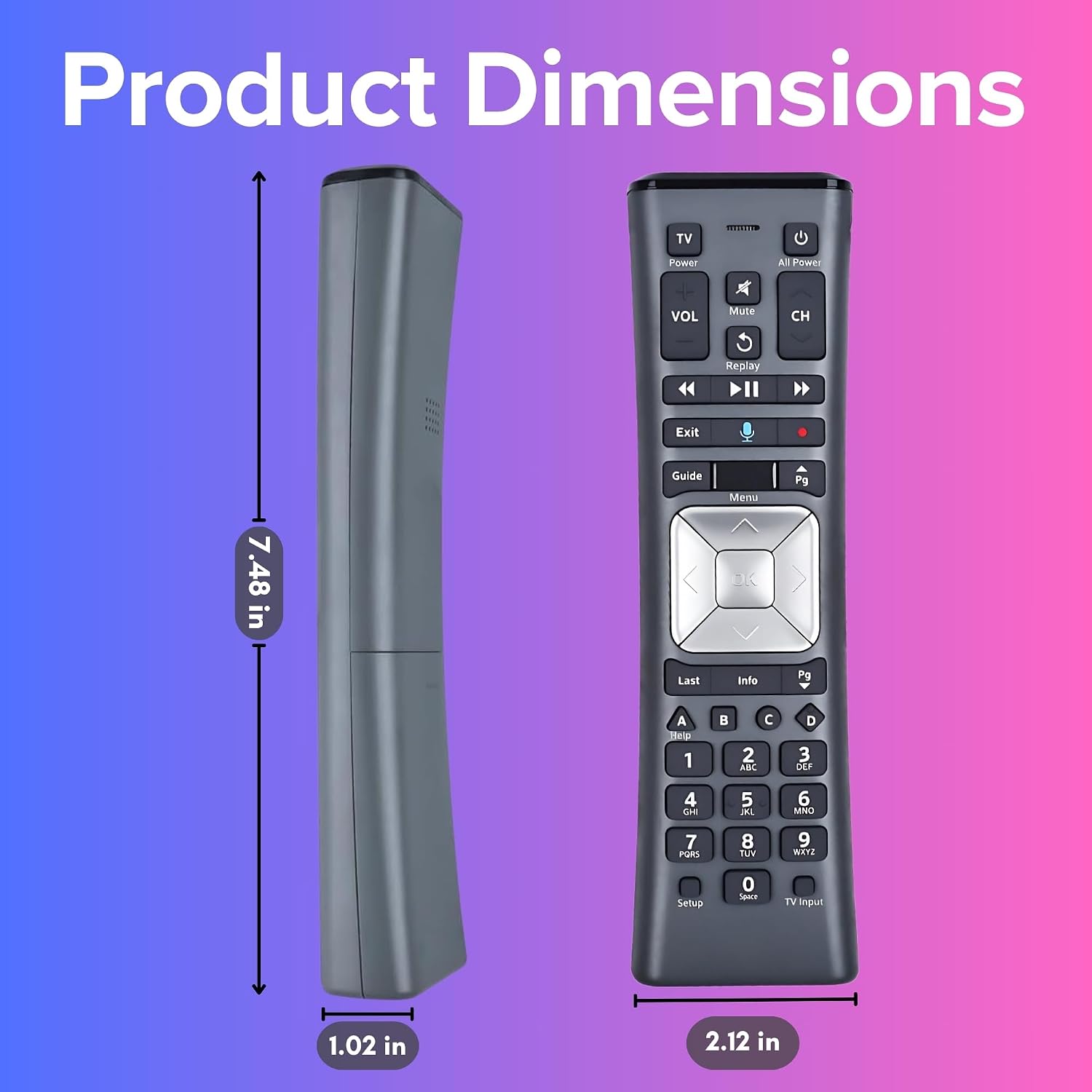2 Pack XR11 Xfinity Remote Control Replacement – Universal IR/RF Remote for Cox & Comcast, Easy Pairing, Voice Search, Backlit Keys, Compatible with X1, XG1, Xi3 Cable Boxes/DVR Receivers