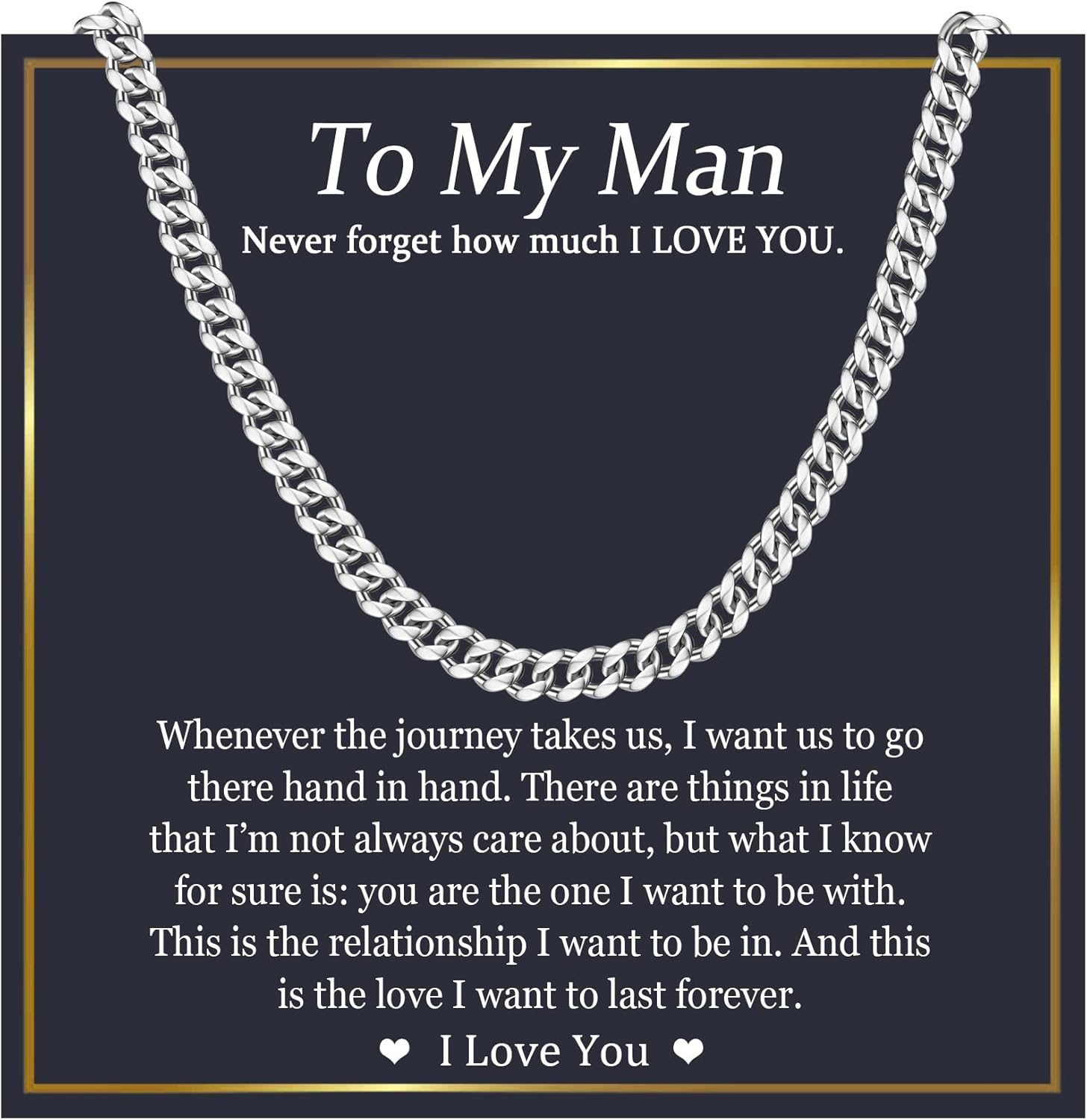 EPIRORA Cuban Link Chain Gifts for Men Boys, 6MM Stainless Steel Mens Cuban Necklace Birthday Christmas Valentines Day Anniversary Presents Jewellery Gifts for Son Grandson Nephew Boyfriend Friend