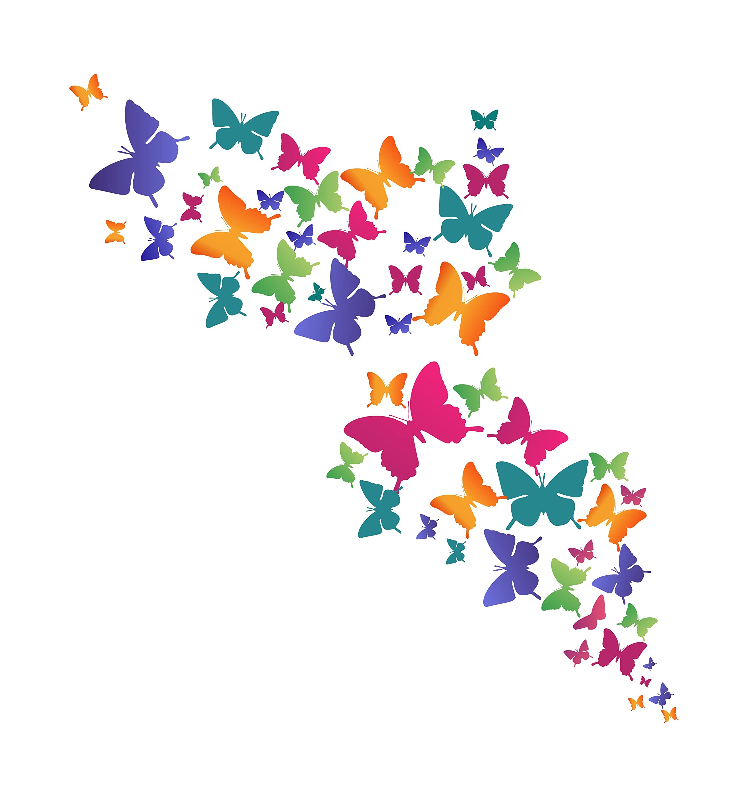 Dreamkraft Colorfull Butterflies Wall Sticker for Home Decor, Kids Room, Living Room Decor (Multicolor, PVC Vinyl, 109 x 99cm) (B0BBB6KZ22) Amazon Price History, Amazon Price Tracker