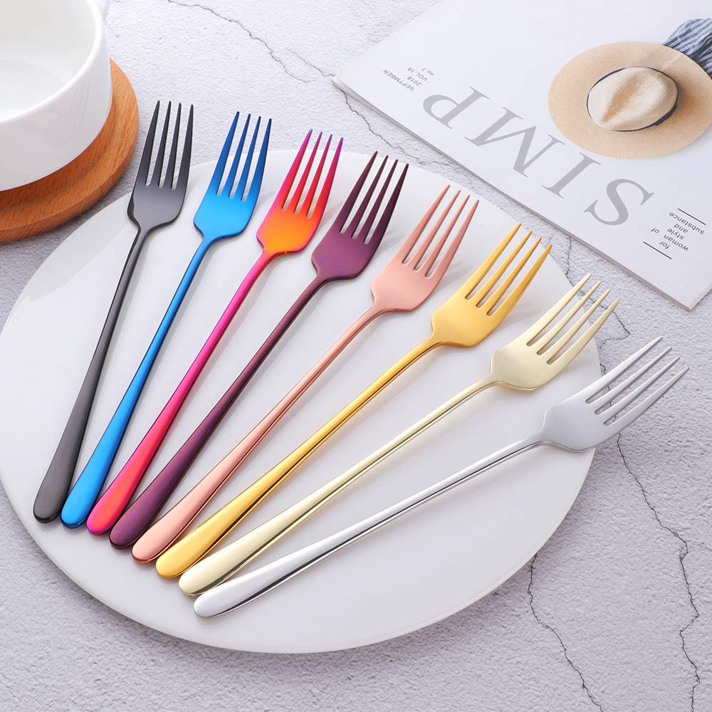 Stainless Steel Salad Forks - Set of 8 -4