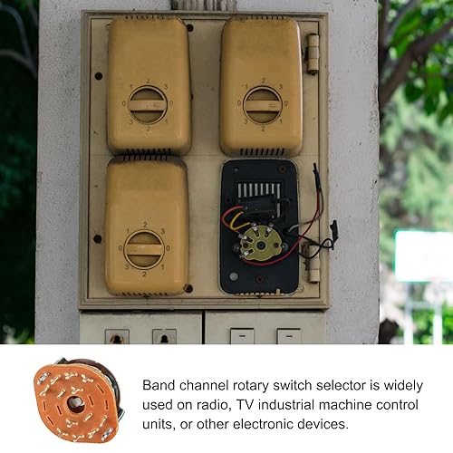 Miniatura 3 de Interruptor giratorio selector de banda 2P4T 2 polos 4 posiciones, 1 cubierta [para radio, TV, unidad de control de máquina industrial] - 2 piezas