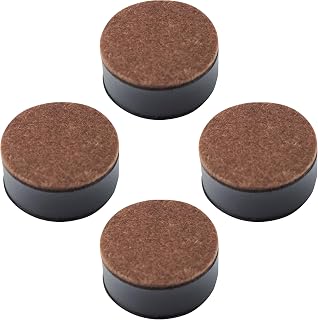 1.2 Inch Self-Adhesive Furniture Riser, Round Carbon Steel Bed Table Sofa Lift Heavy Duty Bed Riser, Adds 1.2 Inch Height with Felt Pad (4Pcs/Black)