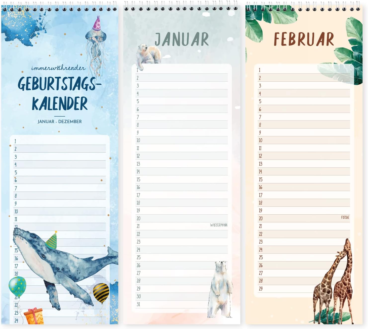 Immerwährender Geburtstagskalender I Häfft-Verlag