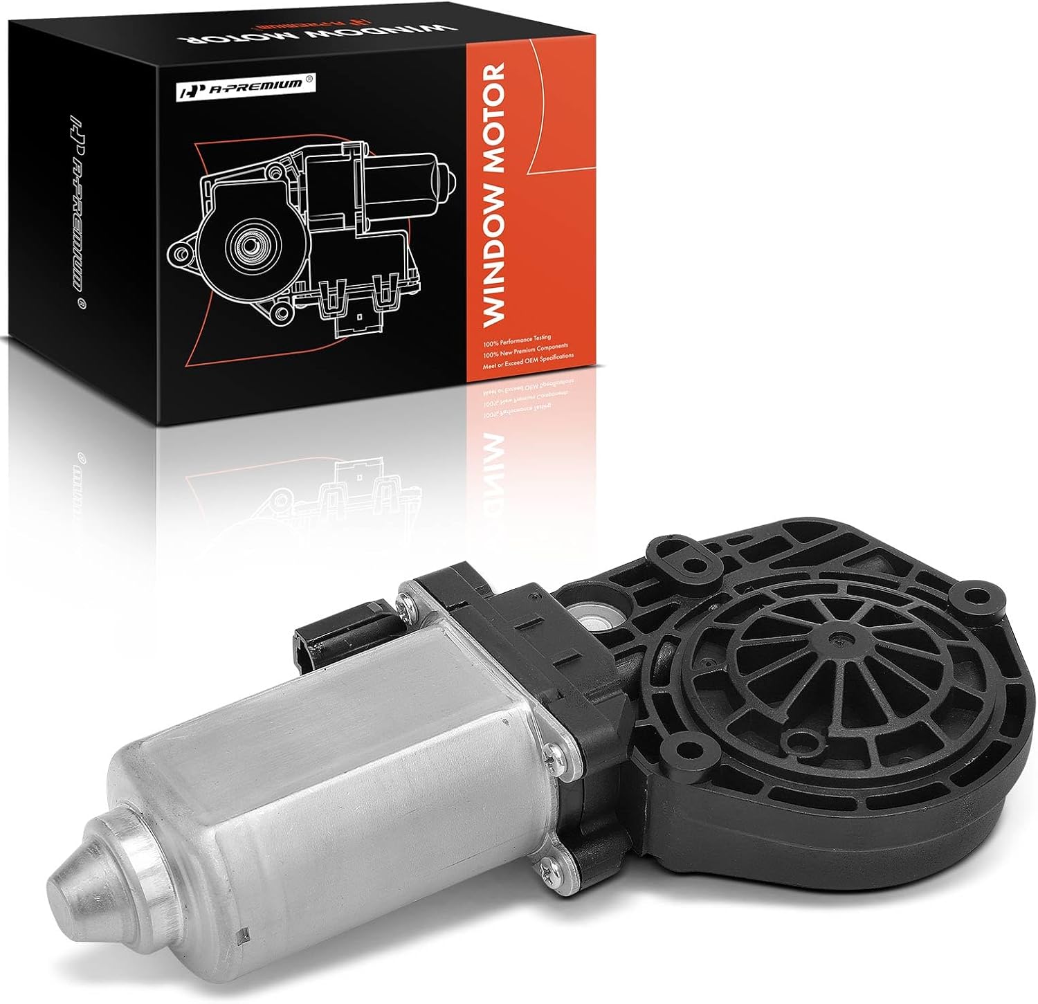 A-Premium Power Window Lift Motor Compatible with Ford Mustang 1980-1993 & Lincoln Continental 1988-1994 & Mercury Capri 1981-1986, Driver Side, Replace# E4ZZ6623395-A