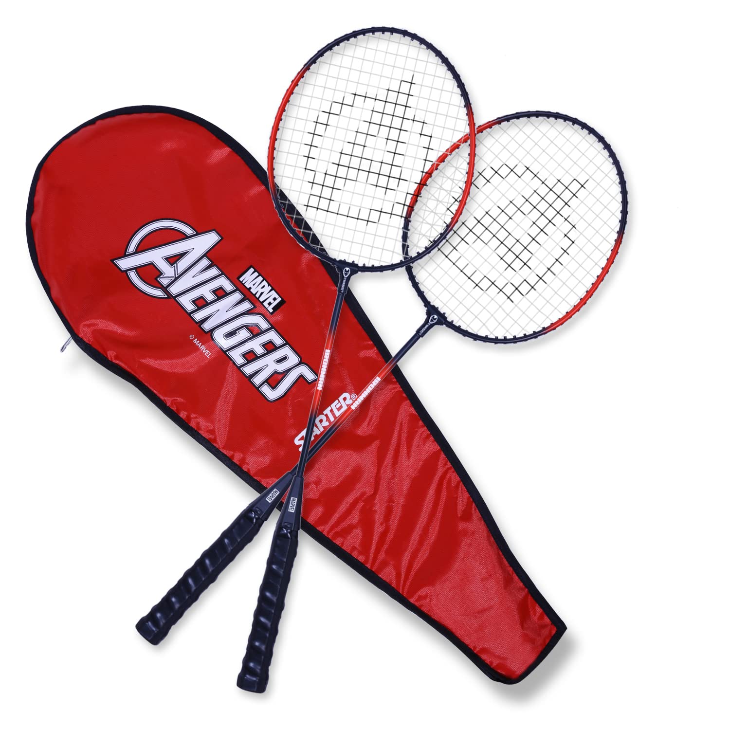 Iron Man Badminton Racket Set of 2 by STARTER - Alloy Joint, Ideal for Beginners & Intermediate, Multi-Colour (B0BRKWJVYR) Amazon Price History, Amazon Price Tracker