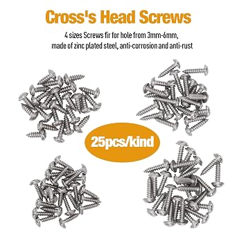 Automotive Screws and Clips, 100PCS Car UClips Nuts 6/8/10/12 Assortment Interior Trim Fasteners with Stainless Steel Screws for Dash Door Panel Interior
