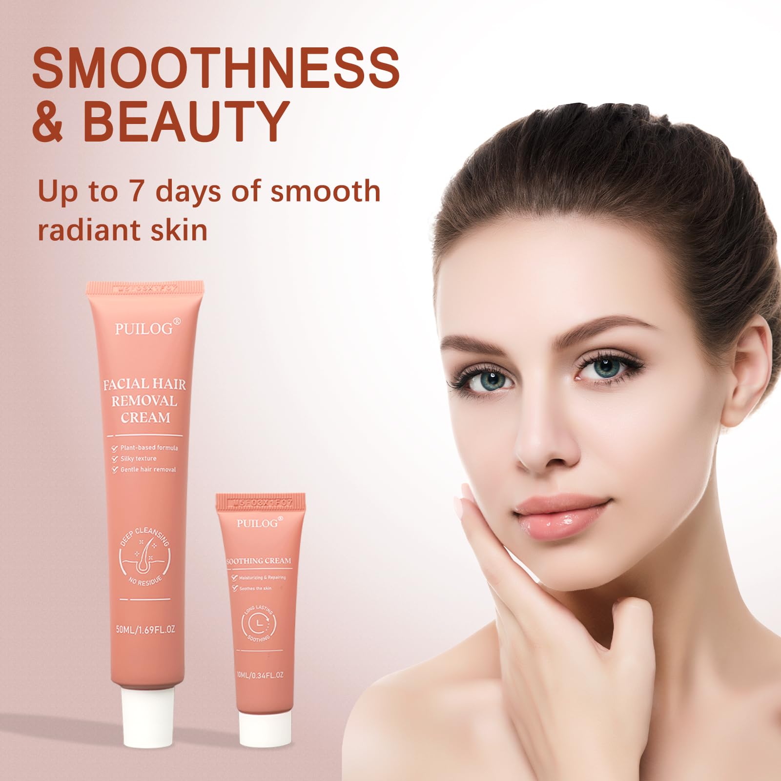 Kit de crema de depilación facial para mujeres – Crema calmante depilatoria y post cuidado, 4 minutos sin dolor e impecable, fórmula vegetal suave para pieles sensibles 9