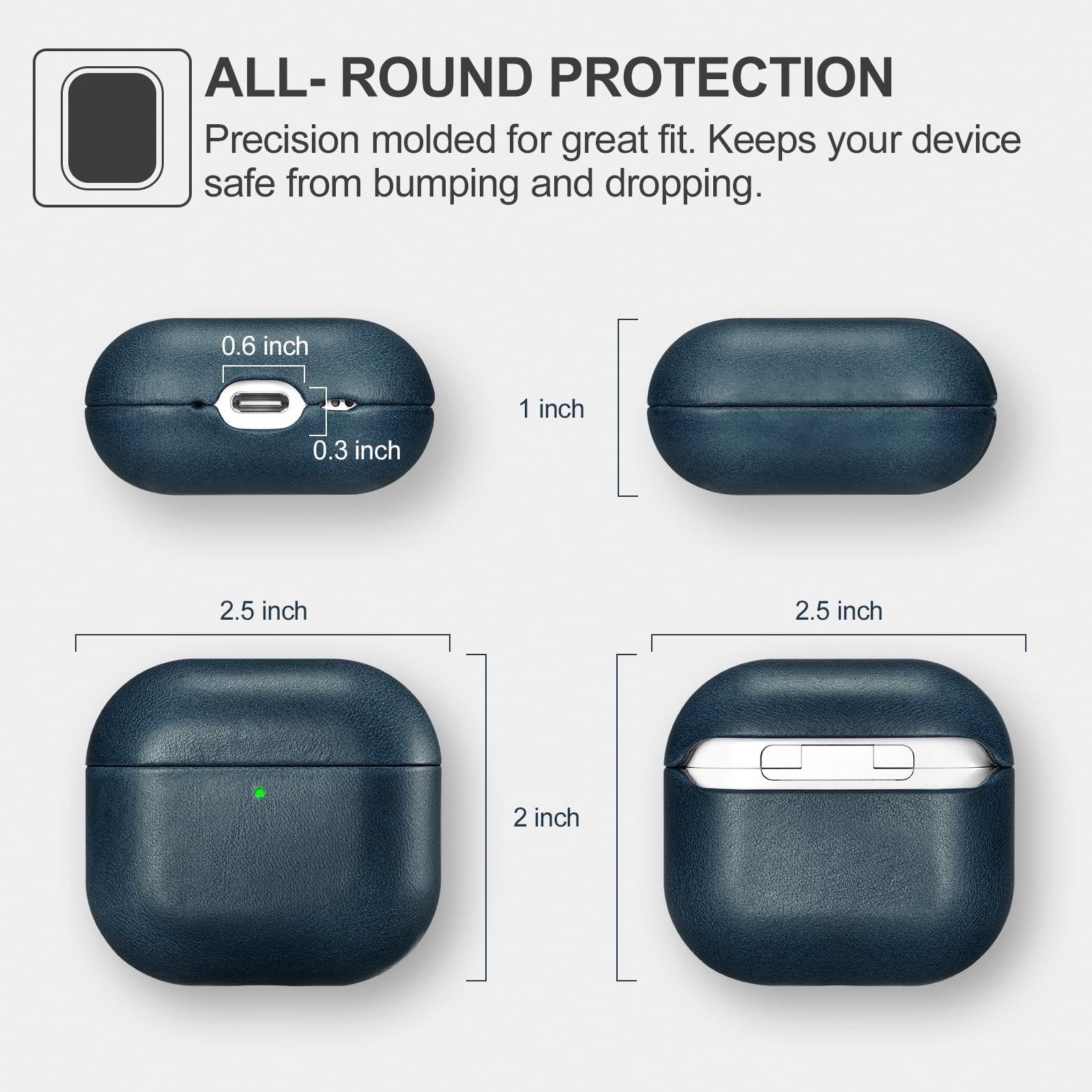 Amazon | AirPods 4 用 ケース 本革(2024年9月発売専用)落下防止 耐