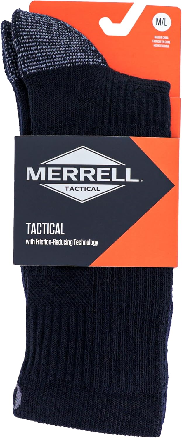Merrell unisex-adult Men's and Women's Merino Wool Tactical Crew Socks - Arch Support & Moisture Management - Image 4