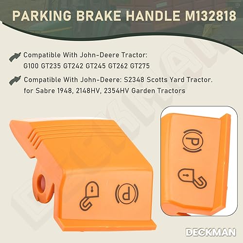 Miniatura 3 de Mango de freno de estacionamiento M132818 para tractor John-Deere 325 335 345 355D G100 GT235 GT242 GT245 GT262 GT275 LX178 LX266 LX277 LX279 LX288