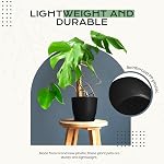 Utopia Home Boîte de 10 - Pots de plantes en plastique - Planteurs pour Plantes Intérieures Saucer Tray - Pots de chambre de bébé à l'intérieur avec trous de drainage, pot sucillant (noir)