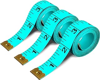 Tape Measure, Fabric Body Measuring Tape Soft Seamstress Cloth Tape Measure Double Scale Fabric Tape Measurement for Sewing Cloth 60-inch, 3 Pack Craft Vinyl Tailor Ruler for Weight Loss (Green)