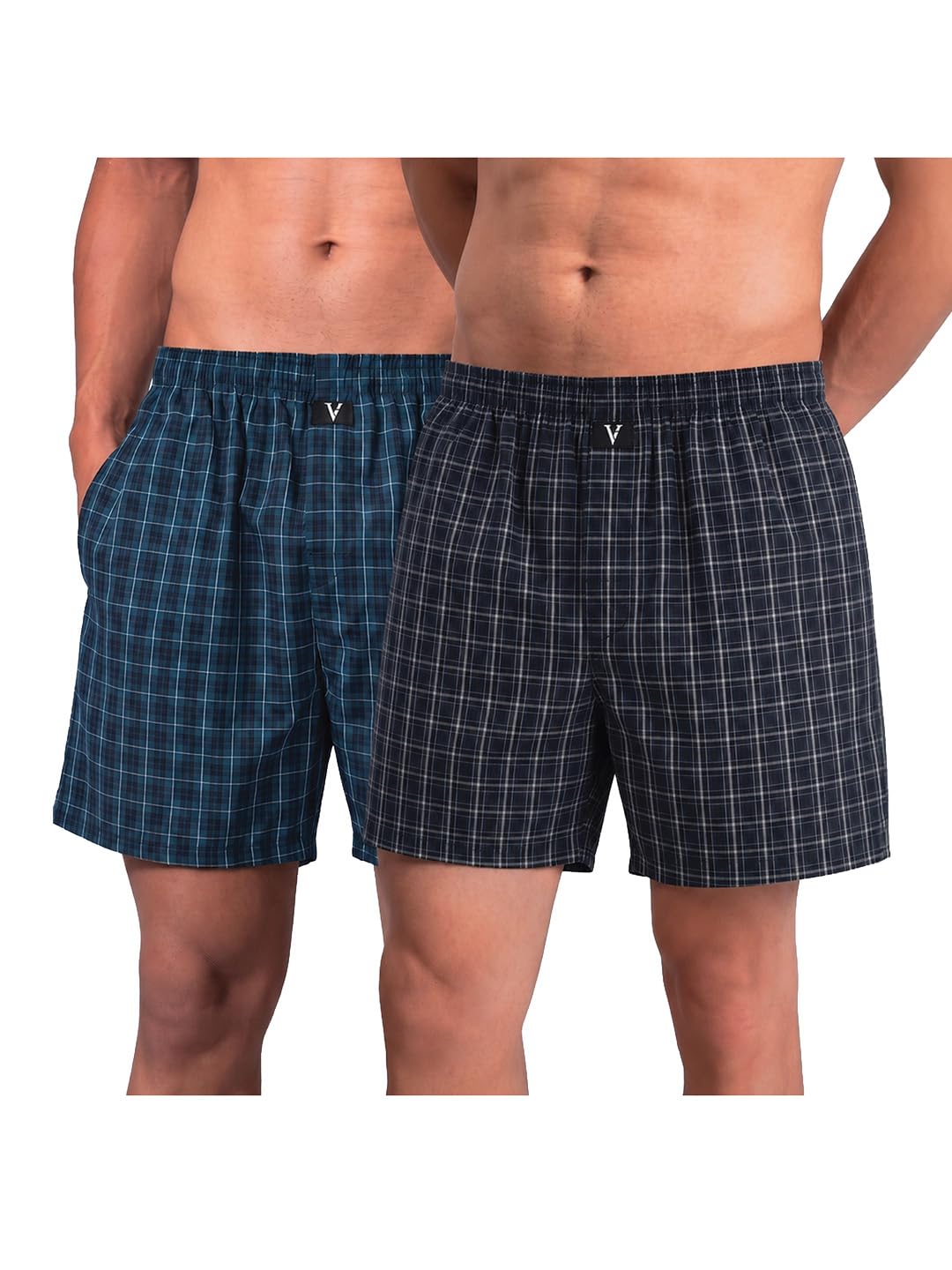 van heusen Men's Cotton Regular Fit Checkered Boxers (Color & Print May Vary)-picture-28
