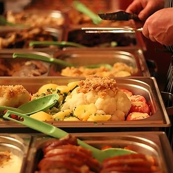 Amazon | Kingrol 2パック 1/3サイズ ホテルパン 蓋付き 深さ3-5