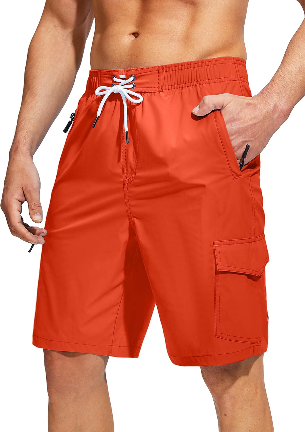 Kayrth Men's Swim Trunks Quick Dry Board Shorts with 5 Pockets Swimsuit Swimwear for Men - No Mesh Liner