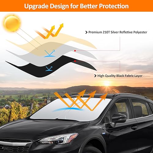 Miniatura 17 de D-Lumina Parasol para parabrisas delantero para Mazda MX-5 Miata 2017, 2018, 2019, plegable, parasol para ventana delantera para rayos UV y Mazda