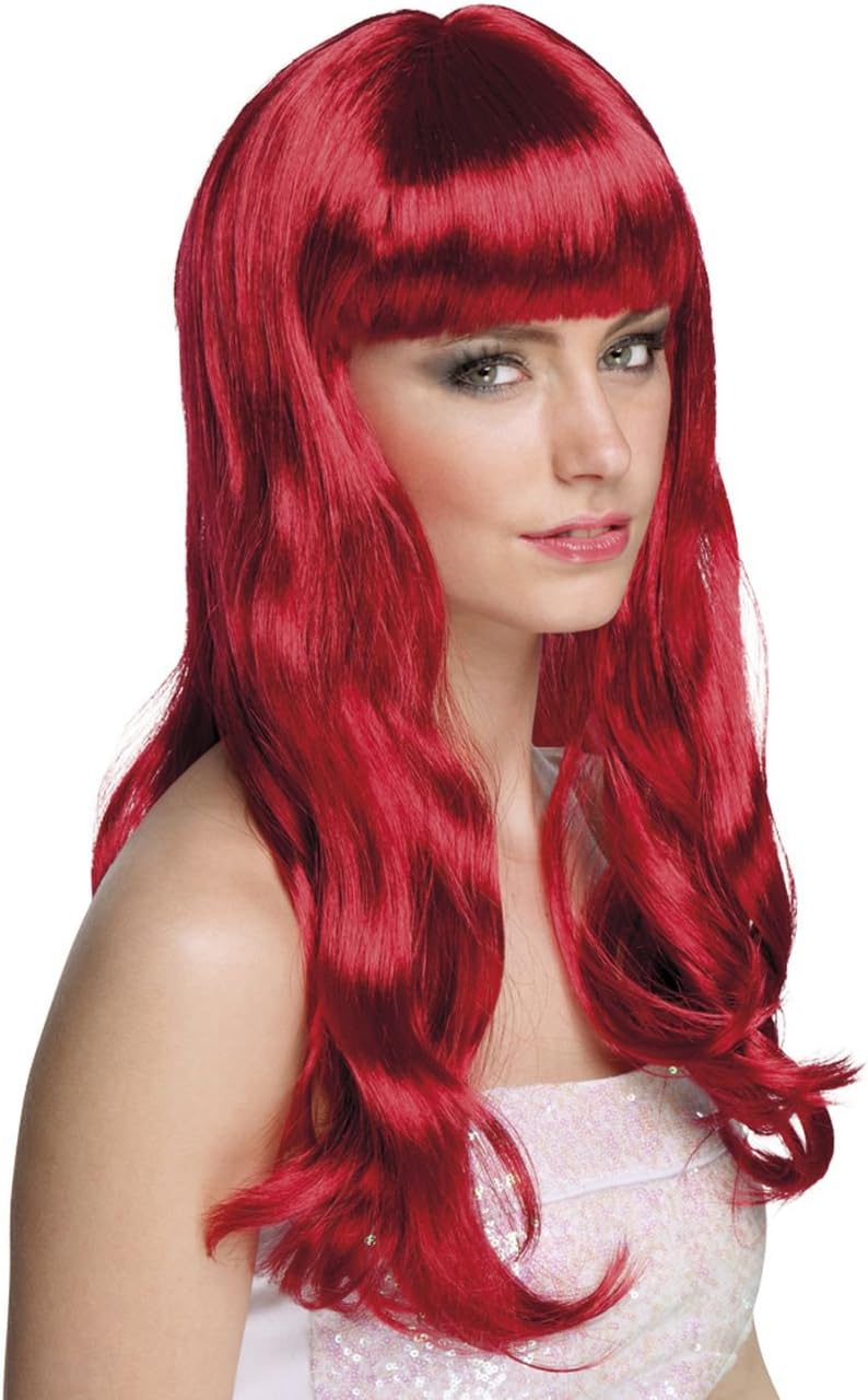 Boland 10103105 BOL85863 85863 Polyester Wig One Size Ruby