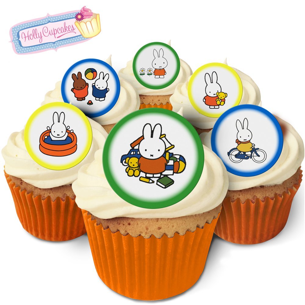 24 Fabulous Pre-Cut Edible Wafer Cake Toppers: Miffy