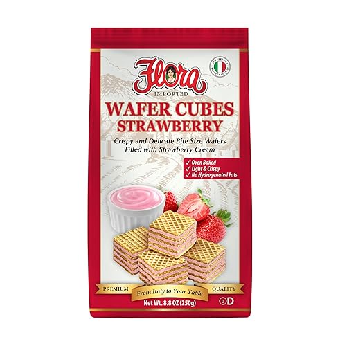 Miniatura 6 de Flora Foods Obleas Cubos Limón  8.8 oz (250 g)  Obleas crujientes y delicadas de tamaño bocado rellenas de crema de limón  Producto de Italia