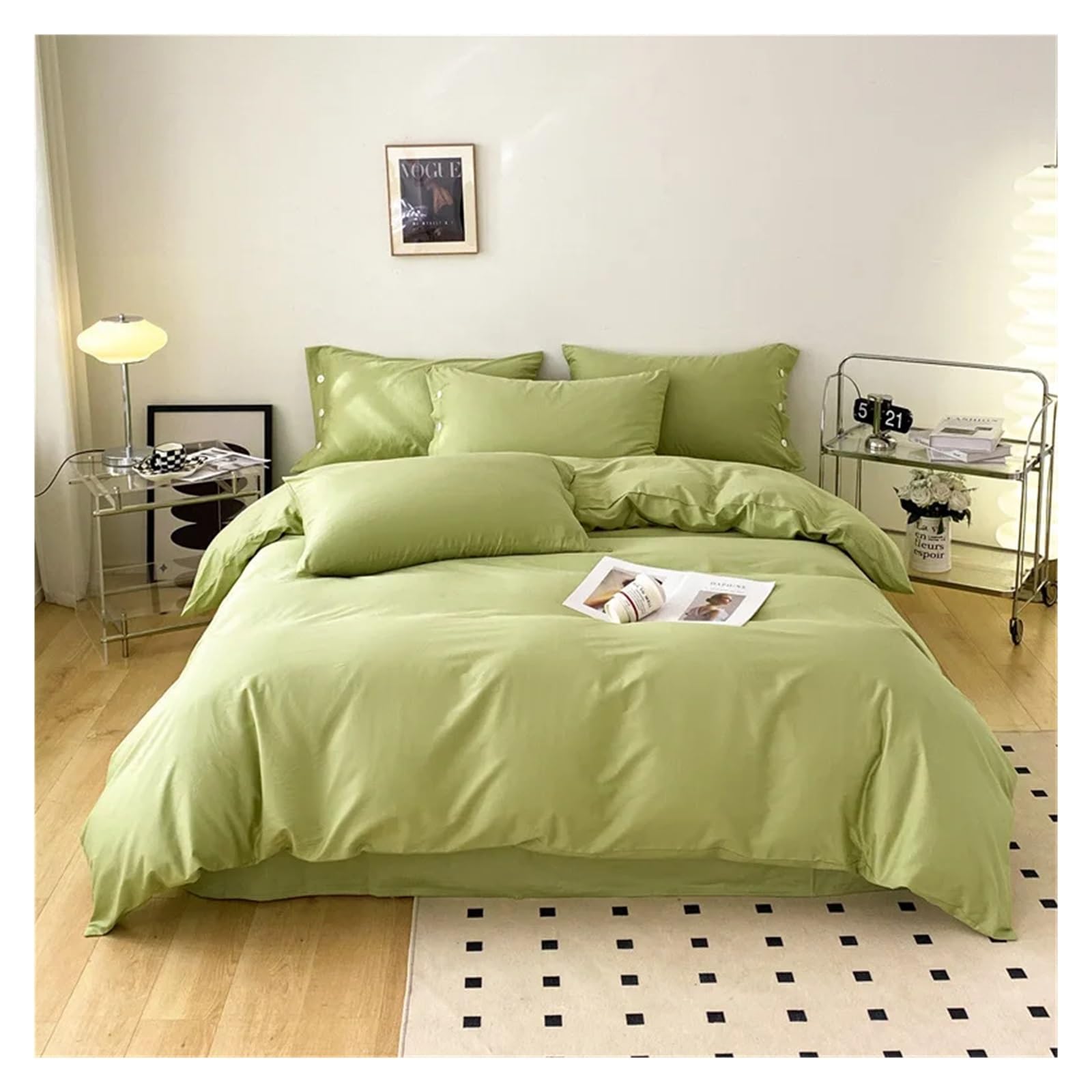Housse de couette en coton 100% coton lavé - Ensemble de literie durable