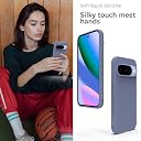 YATWIN Silicone Back Case for Google Pixel 10/10 Pro, Soft-Touch, Shockproof Phone Back Cover for Google Pixel 10/10 Pro - Lavender Grey gallery image