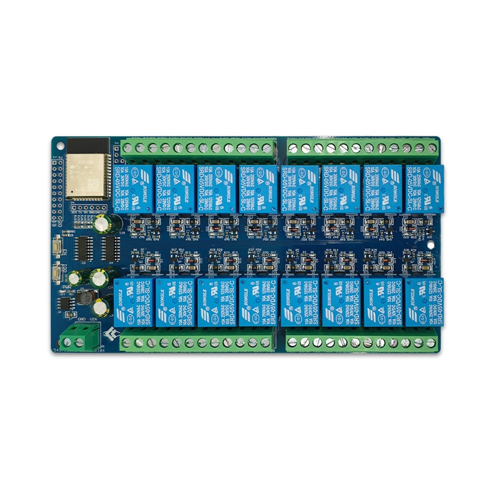 Modulo relè PLC Alimentatore DC5V ESP32 Scheda di sviluppo modulo relè a 16 canali ESP32