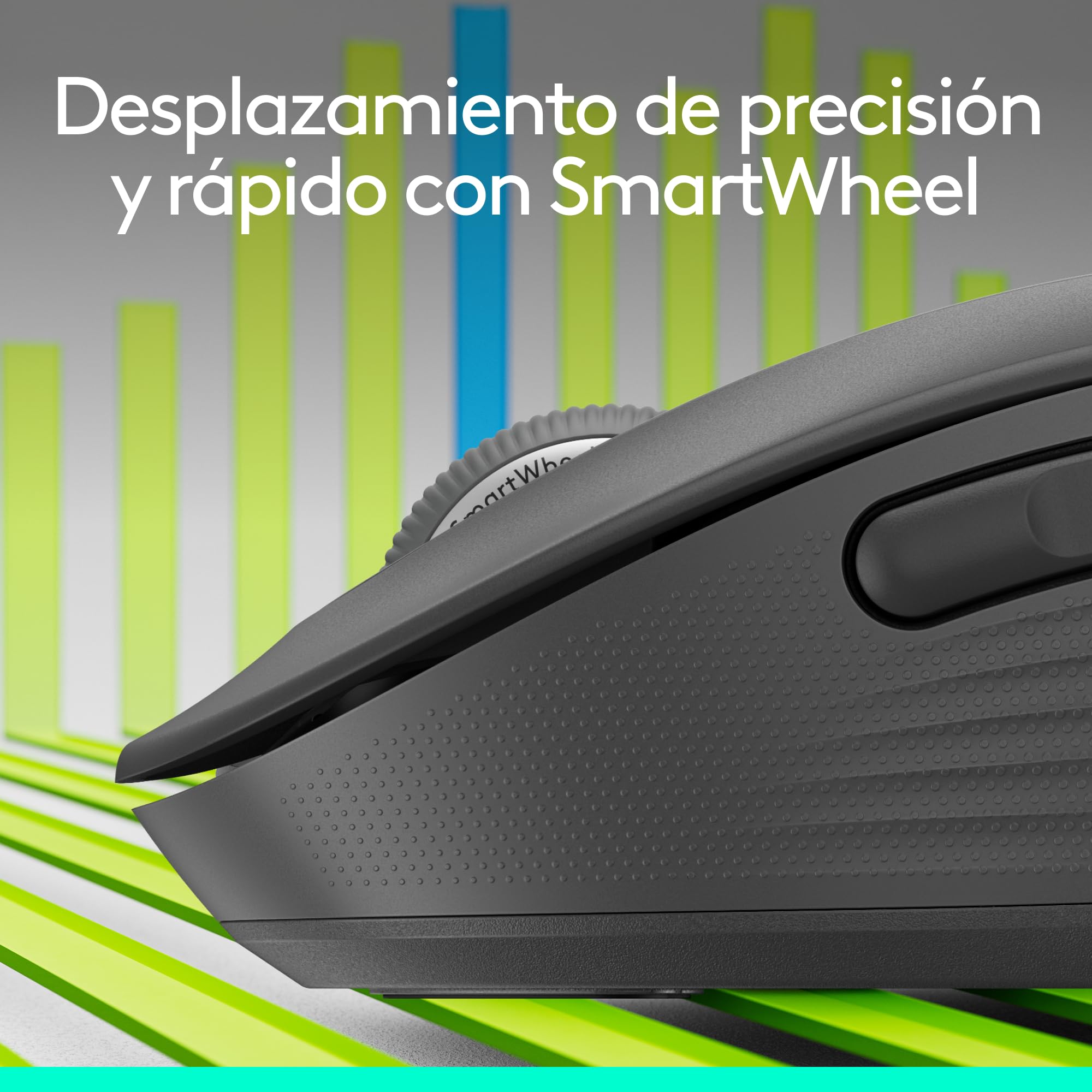 Logitech Signature M650 L ratón inalámbrico de tamaño Normal - para Manos Grandes, 2 años de Pila, clics silenciosos, Botones Personalizables, Bluetooth, PC/Mac/multidispositivo/Chromebook - Grafito