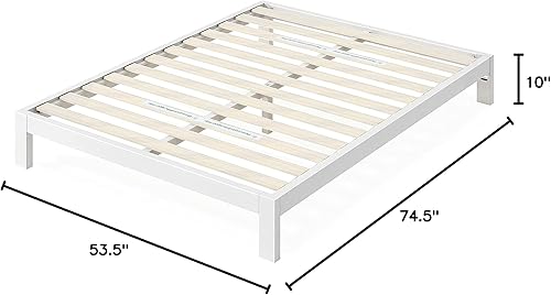 Miniatura 83 de Plataforma Zinus Arnav, Doble, Blanco Blanco,Negro -