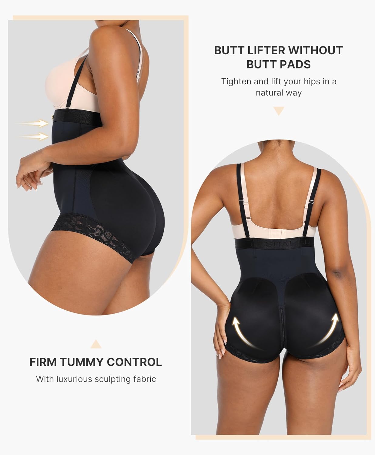 SHAPELLX Fajas Colombianas Shapewear for Women Tummy Control Postpartum Body Shaper Butt Lifting Open Bust Bodysuit - Image 2