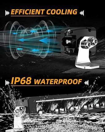 CO LIGHT 21 Inch LED Light Bar Single Row 65W 15000LM Driving Light White Amber DRL Anti-Glare 780M Long Range Offroad IP68 DOT Approved with Wiring Harness for Truck ATV UTV SUV 4x4 Tractor