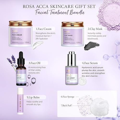 Miniatura 2 de Regalo del Día de la Madre para mamá, juego de regalo de 30 piezas de lavanda para el cuidado de la piel para mujeres, juego de regalo de baño