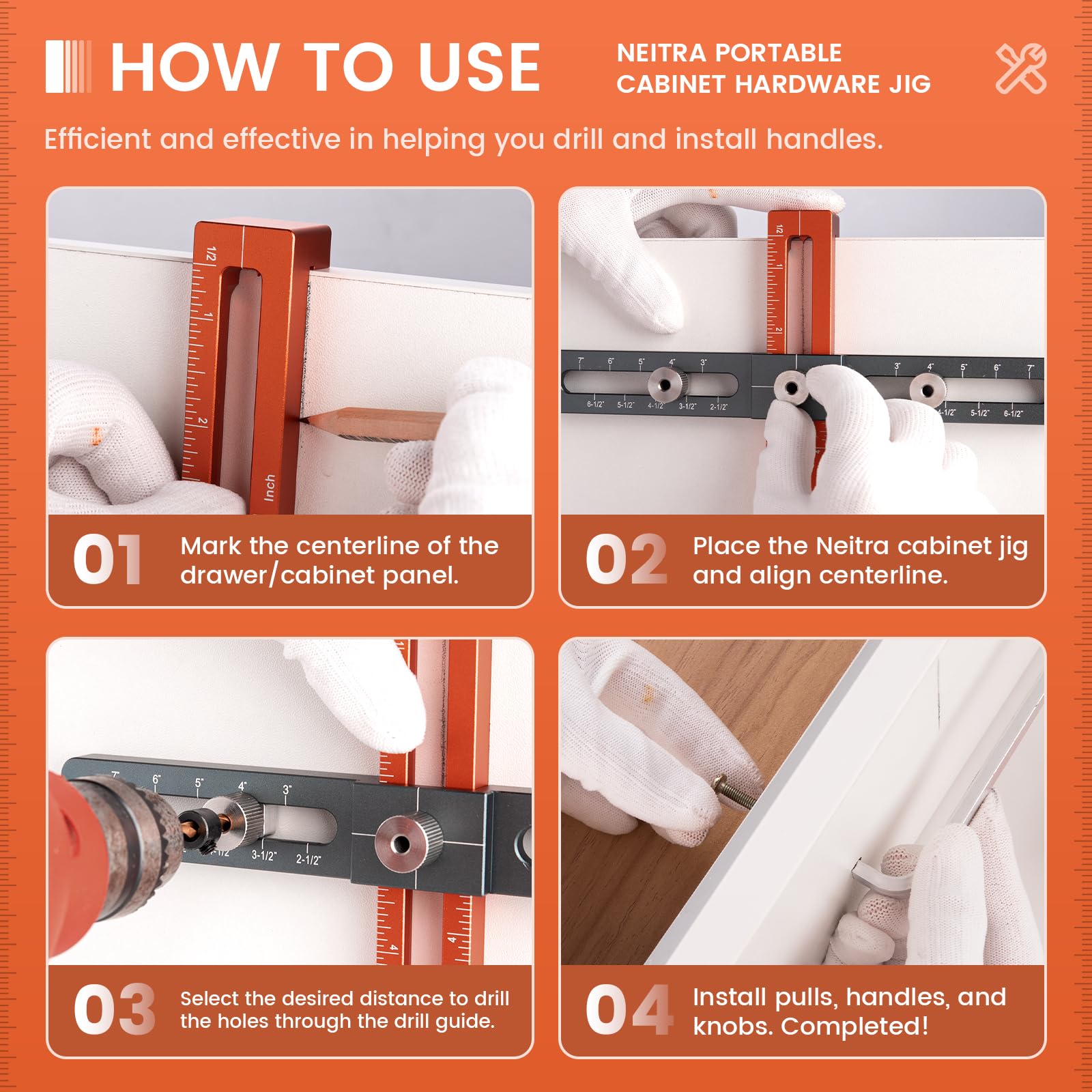 Neitra Hardware Doweling Jig, 2.5Inch To 7Inch