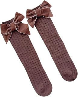 Kidofash Kids Cotton Bow Design Socks | Soft Breathable Long Socks for Baby Girls & Boys, Summer Wear, Stretch Fit Comfort... Price In India