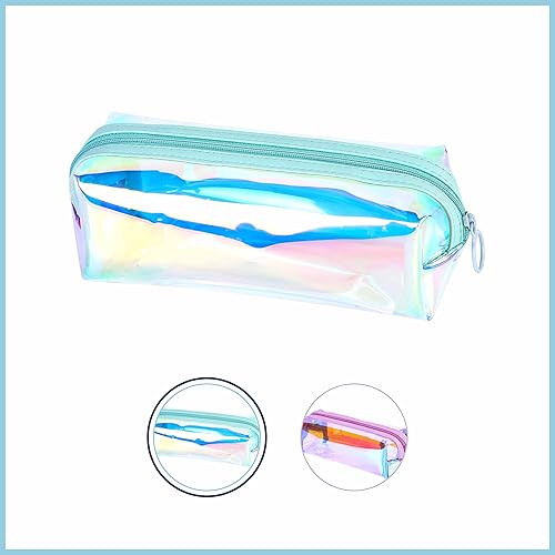 Miniatura 2 de EzPacking - Bolsa de maquillaje transparente holográficalindo organizador de cosméticos iridiscentesoporte para lápices de mujer brillante para la