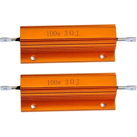 Cutequeen 2PCS 100W Watt 3 Ohm Aluminum Case Wirewound Chassis Mounted Resistor (Pack of 2)