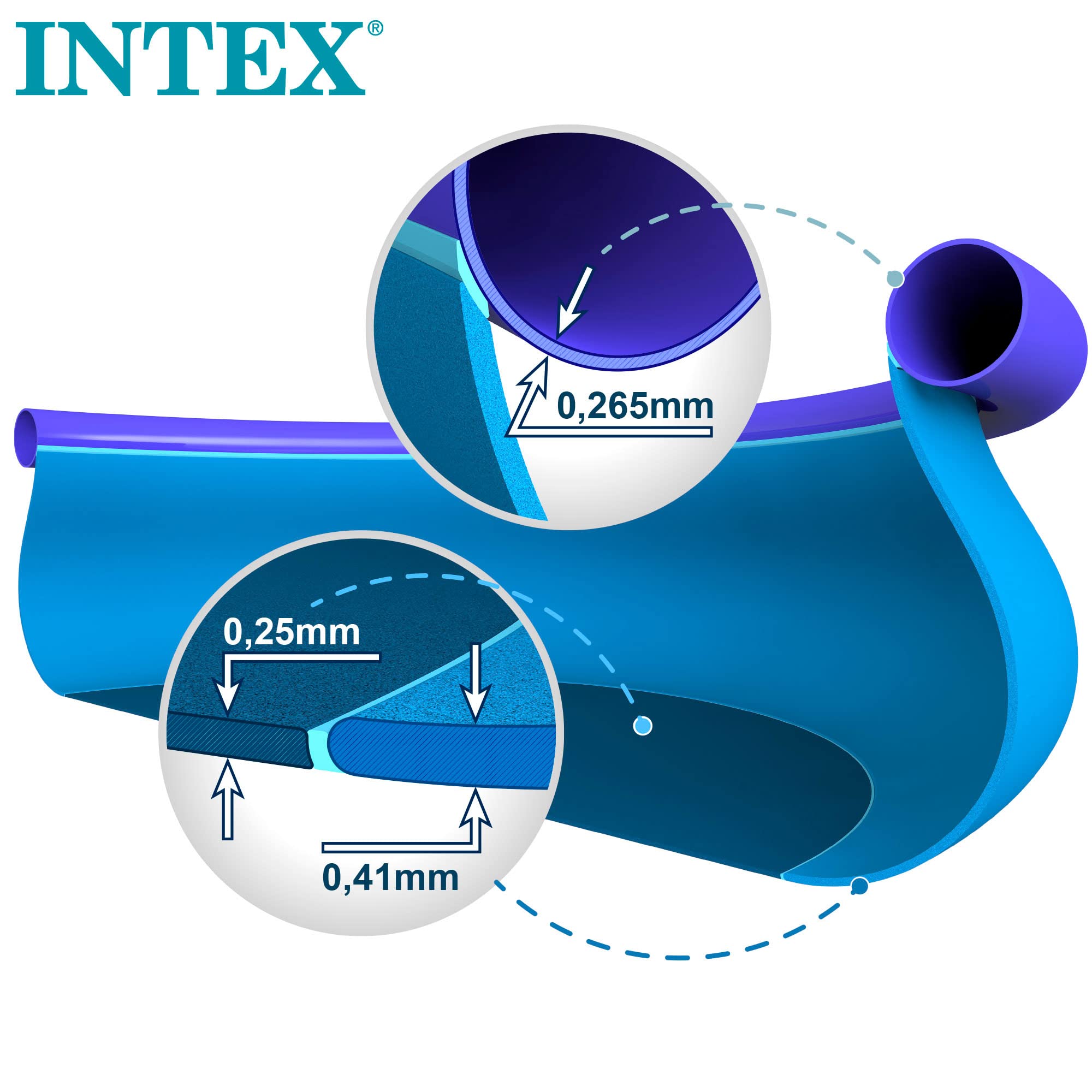 Intex 28106NP - Piscina hinchable INTEX, Piscina redonda, Ø244x61 cm + 28020 - Cobertor piscina hinchable Easy Set 244 cm
