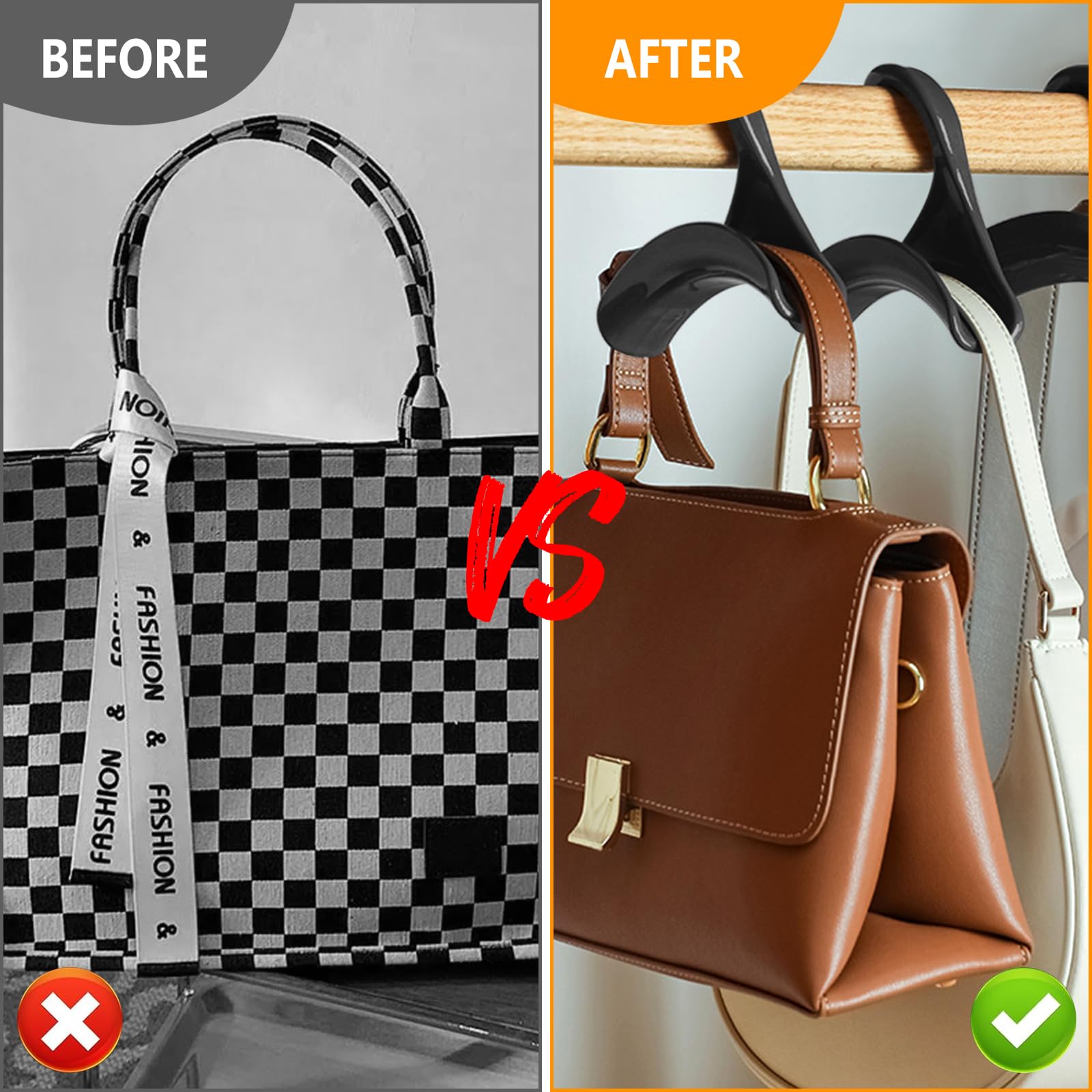 Amazon Porta Borse Da Armadio Fai Da Te Appendi Borsa Ganci Per