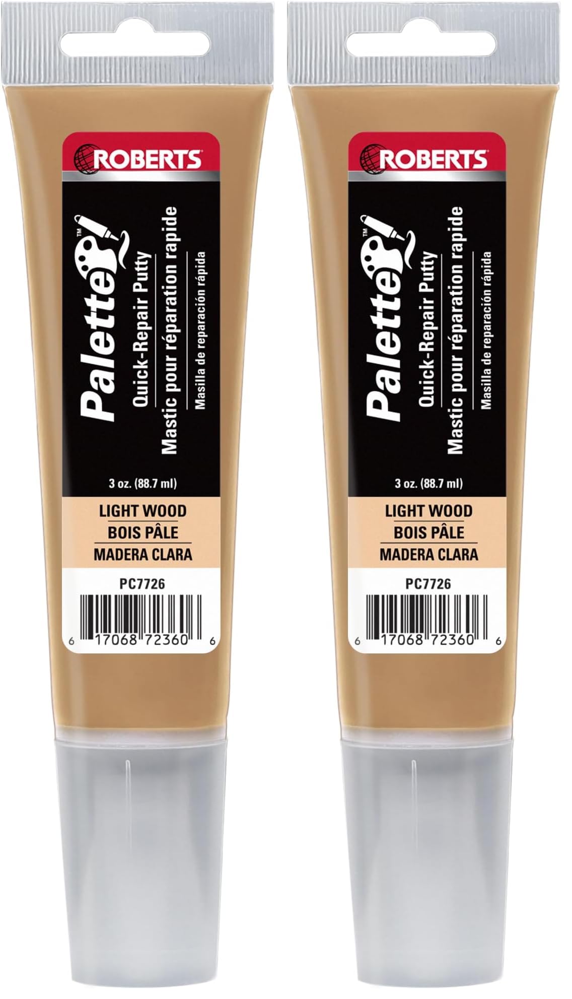 ROBERTS Repair Putty for Wood, Laminate, Vinyl - Light Wood Color (3 oz.) (Pack of 2)