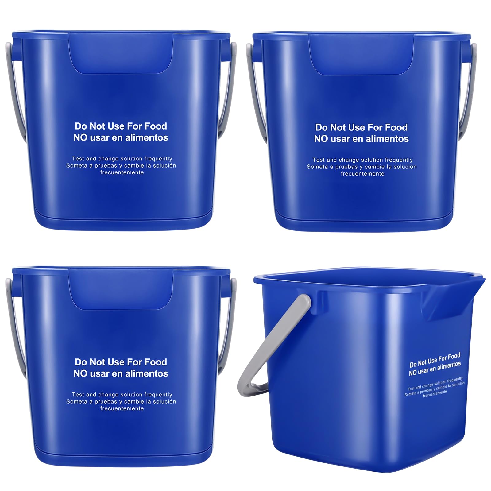 Yaomiao 4 Pcs Cleaning Bucket 3 Qt Sanitizing Bucket,Blue
