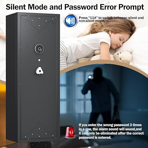 Miniatura 4 de KAER 10-12 cajas fuertes para pistolas y rifles caseros, cajas fuertes y gabinetes para armas de acceso rápido, caja fuerte grande para rifle para